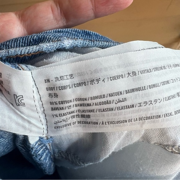 Abercrombie + Fitch The Straight Mid Rise Straight Leg Jeans Size 00 FLAWED - Picture 6 of 6